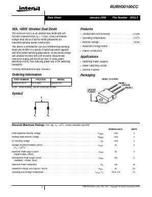RURH30100CC Datasheet PDF Intersil