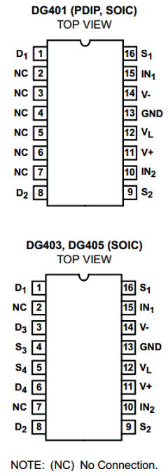 DG405DY Datasheet PDF Intersil
