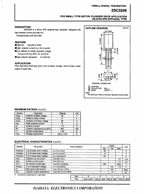 2SC3246 Datasheet PDF Isahaya Electronics