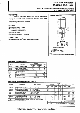 2SA1282AE Datasheet PDF Isahaya Electronics