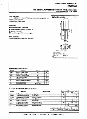 C3581 Datasheet PDF Isahaya Electronics