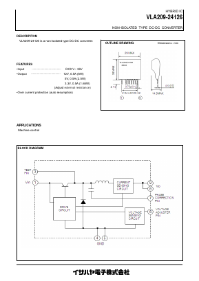 VLA209-24126 Datasheet PDF Isahaya Electronics