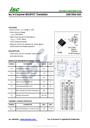 2SK1864-263 Datasheet PDF Inchange Semiconductor