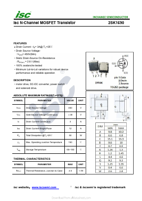 K1690 Datasheet PDF Inchange Semiconductor