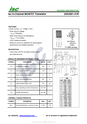 K3891-01R Datasheet PDF Inchange Semiconductor