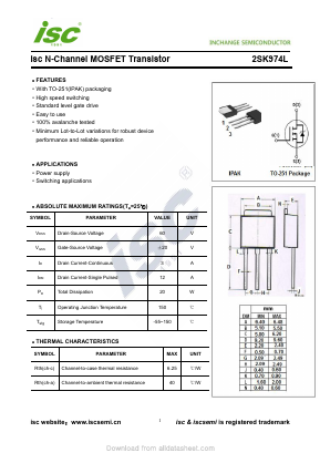 K974L Datasheet PDF Inchange Semiconductor