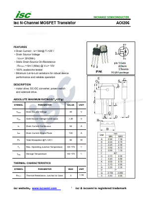 AOI206 Datasheet PDF Inchange Semiconductor