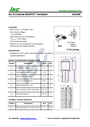 AOI208 Datasheet PDF Inchange Semiconductor