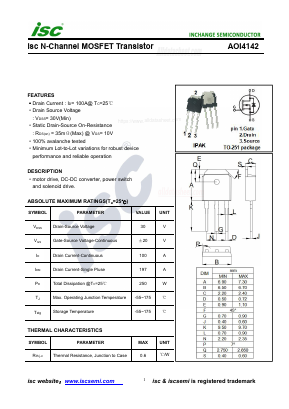AOI4142 Datasheet PDF Inchange Semiconductor