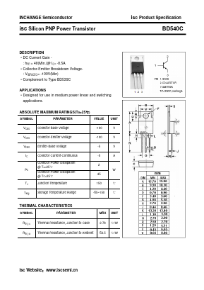 BD540C Datasheet PDF Inchange Semiconductor
