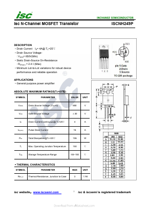 ISCNH249P Datasheet PDF Inchange Semiconductor