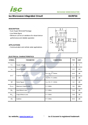 ISCRF33 Datasheet PDF Inchange Semiconductor