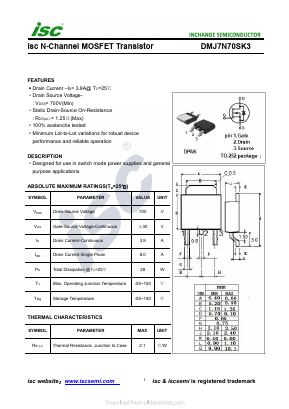 DMJ7N70SK3 Datasheet PDF Inchange Semiconductor