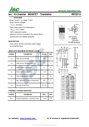 IRF9Z12 Datasheet PDF Inchange Semiconductor