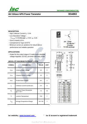 3DA882 Datasheet PDF Inchange Semiconductor