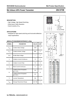 C3738 Datasheet PDF Inchange Semiconductor