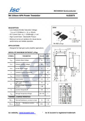 NJD2873 Datasheet PDF Inchange Semiconductor