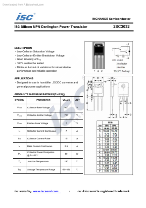 2SC3032 Datasheet PDF Inchange Semiconductor