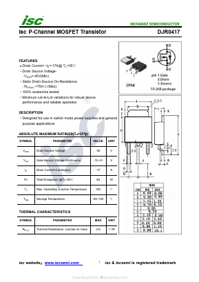 DJR0417 Datasheet PDF Inchange Semiconductor
