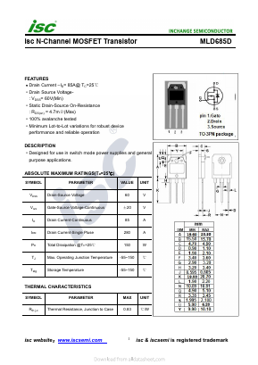 MLD685D Datasheet PDF Inchange Semiconductor