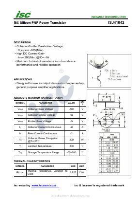 ISJ41042 Datasheet PDF Inchange Semiconductor