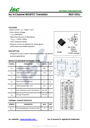 R6511ENJ Datasheet PDF Inchange Semiconductor