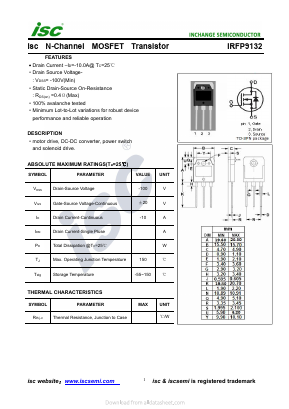 IRFP9132 Datasheet PDF Inchange Semiconductor