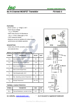 FS10AS-3 Datasheet PDF Inchange Semiconductor