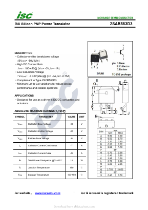 2SAR583D3 Datasheet PDF Inchange Semiconductor