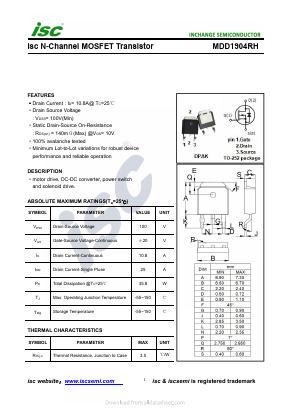 MDD1904RH Datasheet PDF Inchange Semiconductor