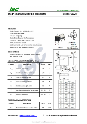 MDD3752ARH Datasheet PDF Inchange Semiconductor