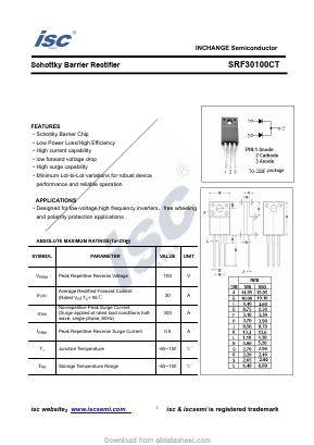 SRF30100CT Datasheet PDF Inchange Semiconductor