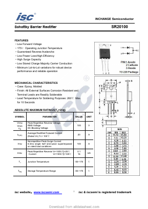 SR20100 Datasheet PDF Inchange Semiconductor