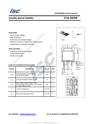 D10L200SW Datasheet PDF Inchange Semiconductor
