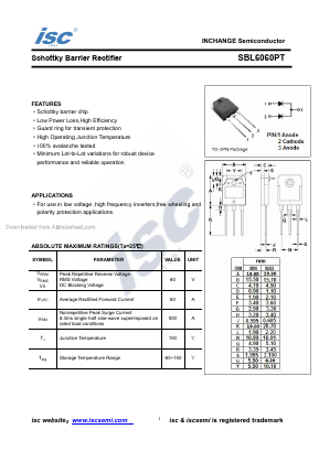 SBL6060PT Datasheet PDF Inchange Semiconductor