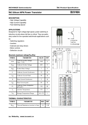 BUV48A Datasheet PDF Inchange Semiconductor
