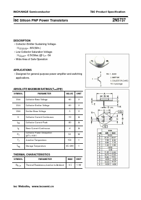 2N5737 Datasheet PDF Inchange Semiconductor