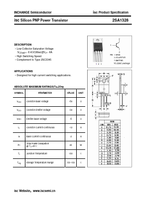 2SA1328 Datasheet PDF Inchange Semiconductor