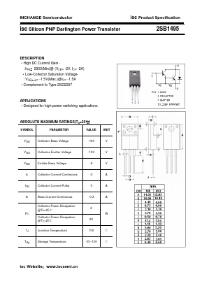 B1495 Datasheet PDF Inchange Semiconductor