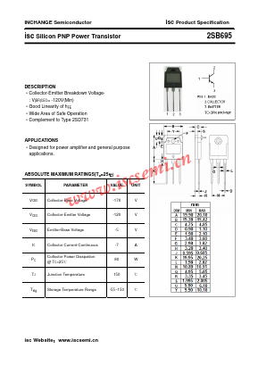 B695 Datasheet PDF Inchange Semiconductor