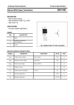 2SC1108 Datasheet PDF Inchange Semiconductor
