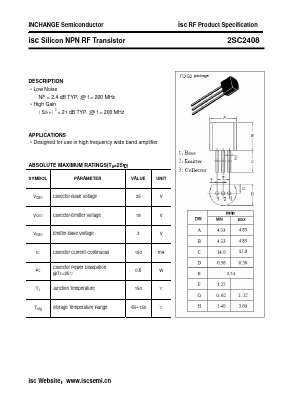 C2408 Datasheet PDF Inchange Semiconductor