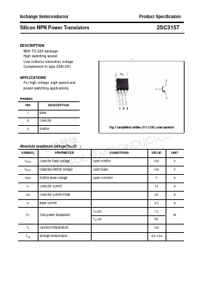 2SC3157 Datasheet PDF Inchange Semiconductor