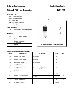 2SC3038 Datasheet PDF Inchange Semiconductor