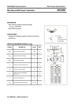 2SC3388 Datasheet PDF Inchange Semiconductor