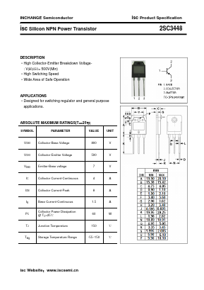 C3448 Datasheet PDF Inchange Semiconductor