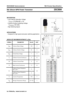 2SC3690 Datasheet PDF Inchange Semiconductor