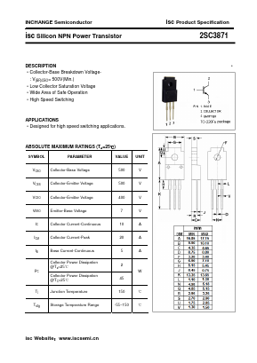 2SC3871 Datasheet PDF Inchange Semiconductor