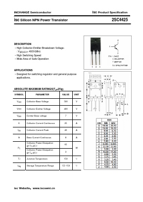 C4425 Datasheet PDF Inchange Semiconductor