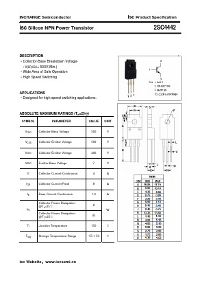 2SC4442 Datasheet PDF Inchange Semiconductor